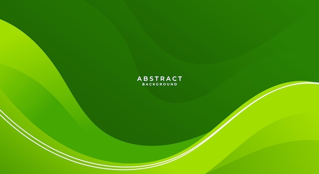 Abstract green wave background