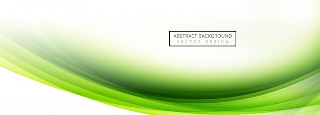 Abstract green wave banner