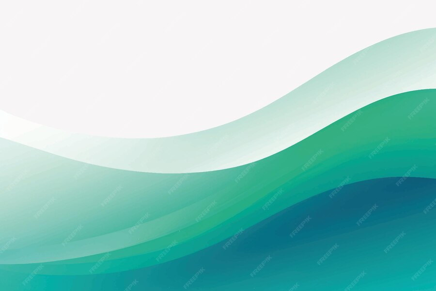 Abstract green wave gradient background | Premium AI-generated vector