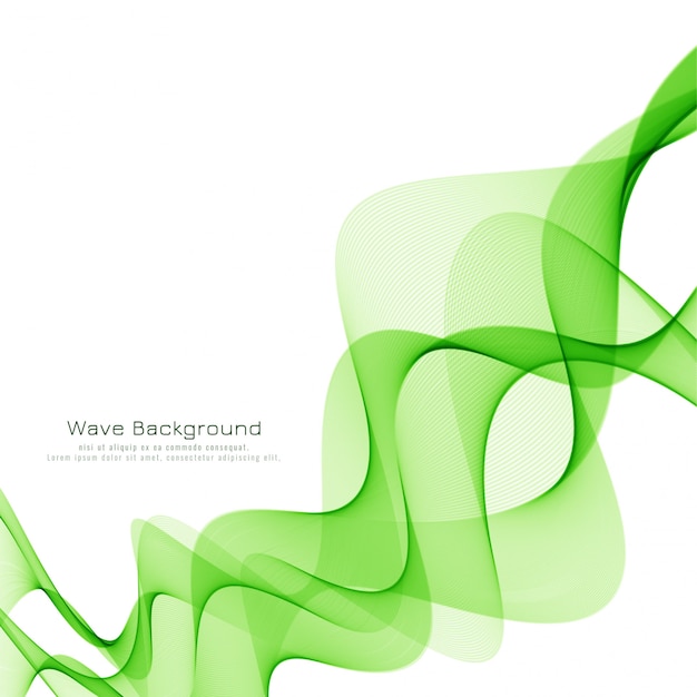 Vector abstract green wave modern background design