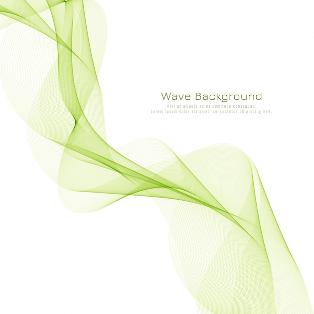 Abstract green wave stylish background