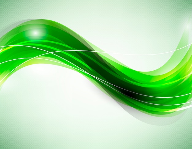 Abstract green waves background