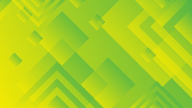 Abstract green and yellow gradient background with rectangle lines