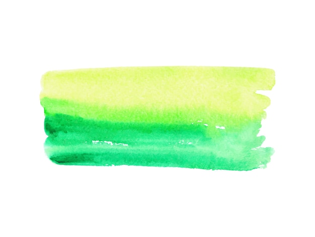 Abstract green and yellow watercolor on white background.