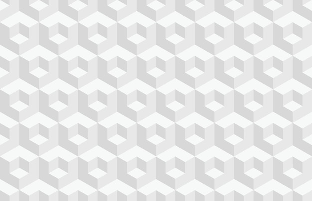 abstract grey 3d geometric seamless pattern isometric optical illusion modern background
