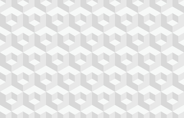 Abstract grey 3d geometric seamless pattern Isometric optical illusion modern background