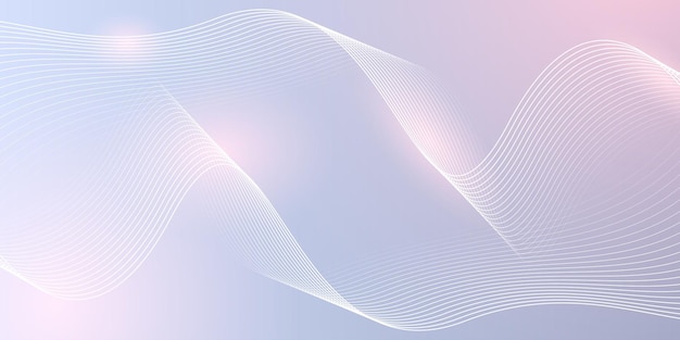 abstract grey background with dynamic glowing wavy lines