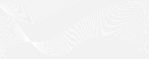 Abstract grey background with white wavy lines
