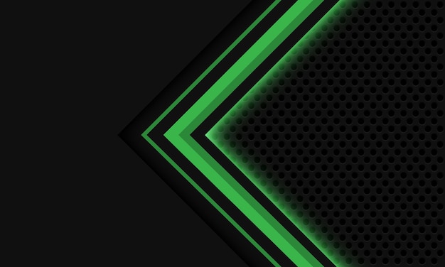 추상 회색 녹색 빛 화살표 원 메쉬 디자인 현대 럭셔리 미래 기술 배경