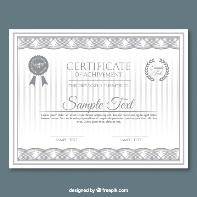 Vector abstract grey shapes certificate
