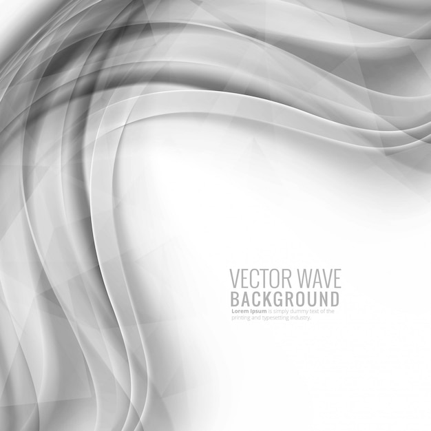 Vector abstract grey wave background