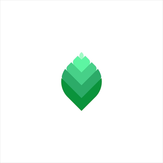 Abstract groen blad en bladeren logo pictogram vector ontwerp landschapsontwerp tuin plant natuur gezondheid