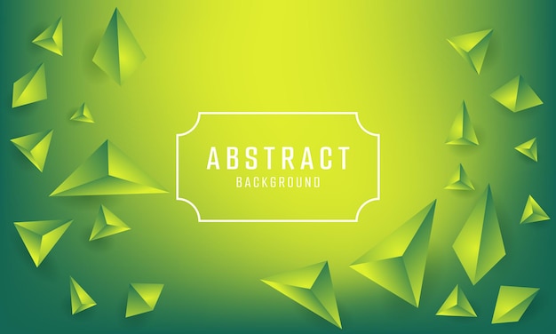 Abstract Groen geometrisch driehoekig achtergrondontwerp