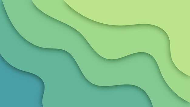 Abstract groen papier gesneden vormen achtergrond