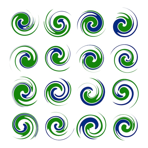 Abstract groen Twister Shape Design Element