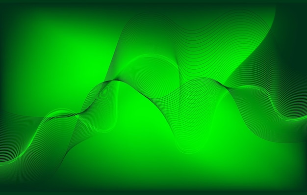 Abstract Groene vloeiende lijnen