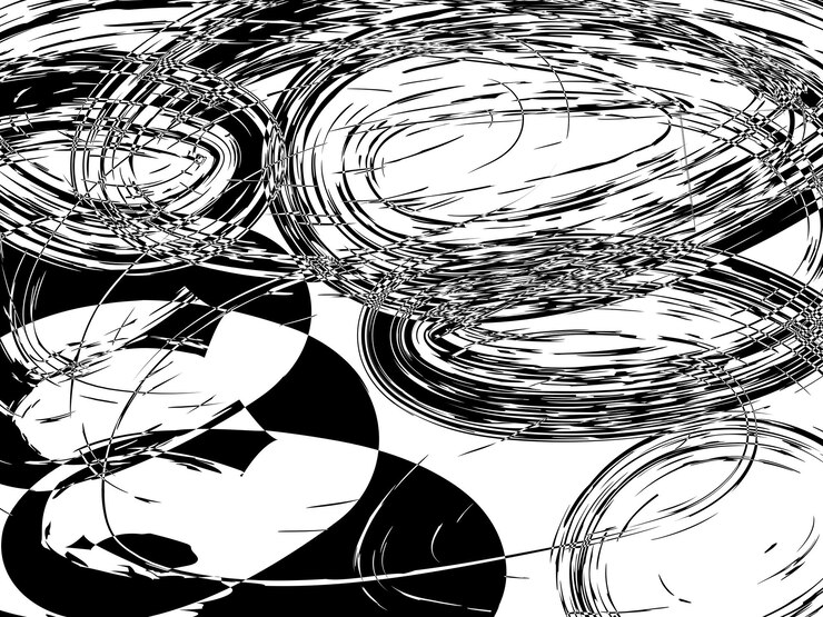 Vector abstract grunge background black doodles black brush strokes pencil background