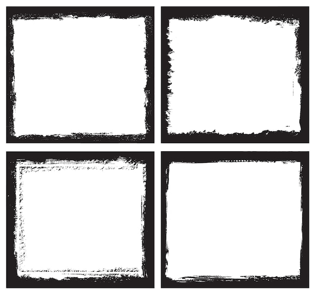 Abstract grunge frames set