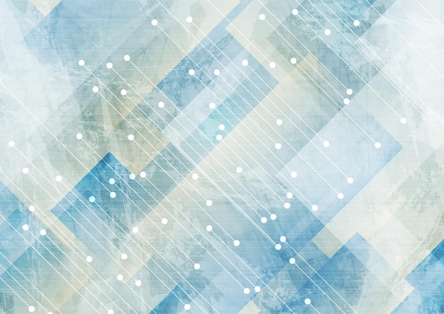 抽象的なグランジの幾何学的な背景と回路板の線
