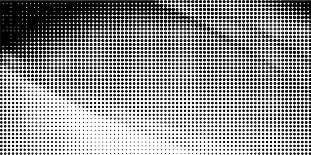 Abstract grunge halftone distorted shapes background design