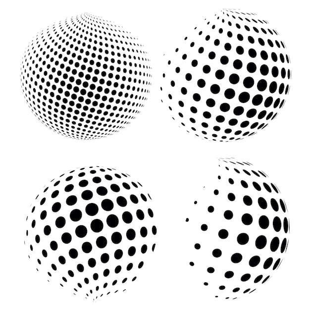 Vector abstract grunge halftone globe textured background design vector