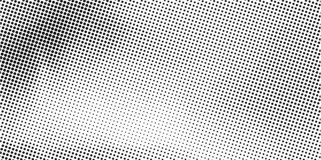 Vector abstract grunge halftone vector banner black and white dots shape