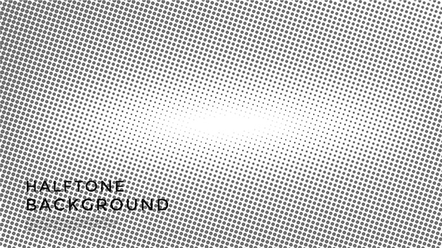 Abstract grunge halftone vector banner black and white dots shape