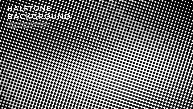 Abstract grunge halftone vector banner black and white dots shape