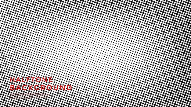 Abstract grunge halftone vector banner black and white dots shape