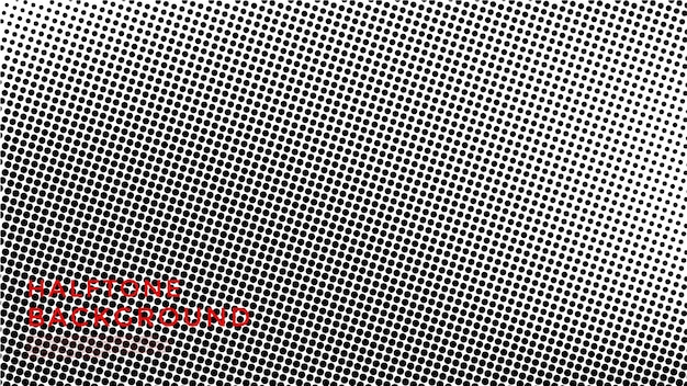 Abstract grunge halftone vector banner black and white dots shape