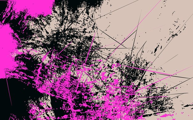 Vector abstract grunge texture black and pink color background