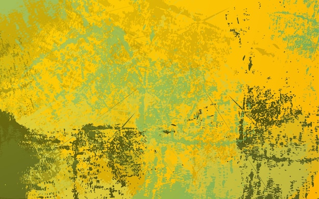 Vector abstract grunge texture yellow and green color background