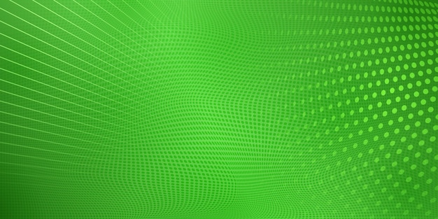 Abstract halftone background made of dots and lines in green colors