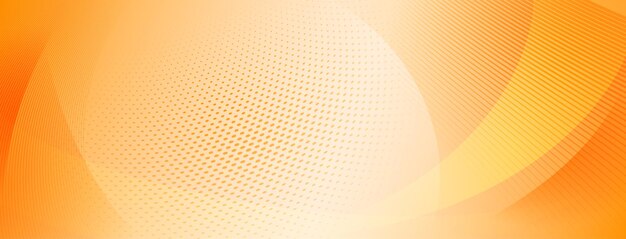 Vector abstract halftone background of small dots and wavy lines in orange colors