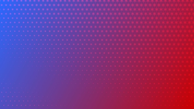 Abstract halftone background of small symbols in red and blue colors