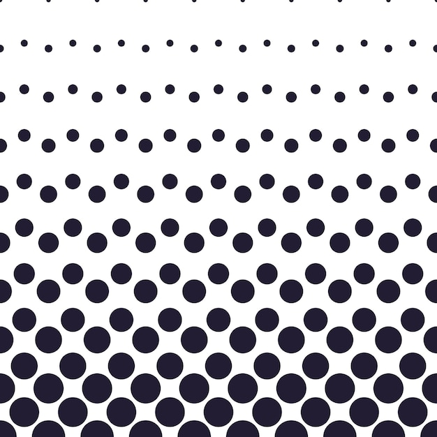 Abstract halftone background with black dots