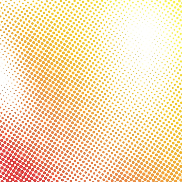 Vector abstract halftone background yellow and red dots