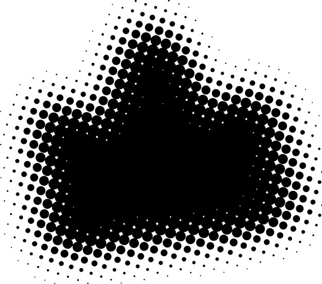 Abstract halftone design crown element