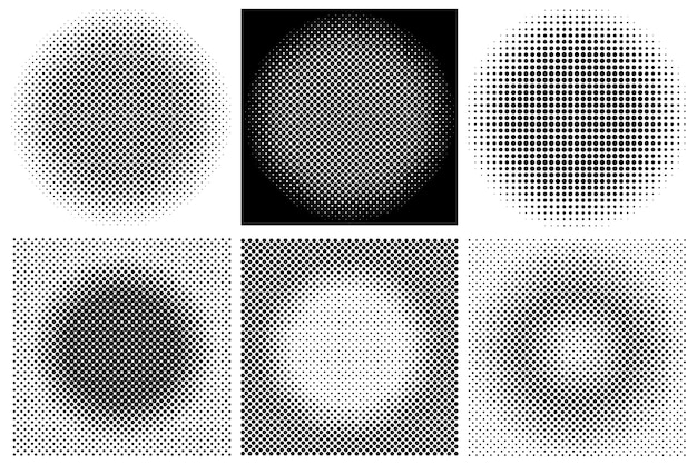 Abstract halftone design elements