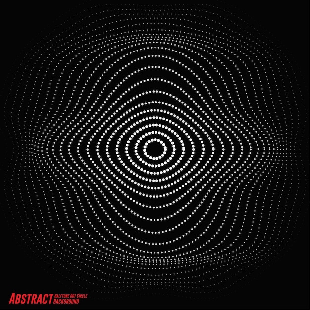 Vector abstract halftone dot circle background