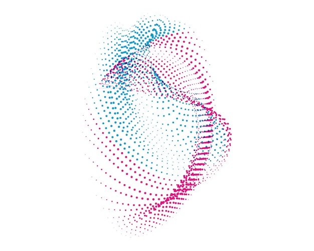 abstract halftone dot wave vector illustration illustration of a fingerprint