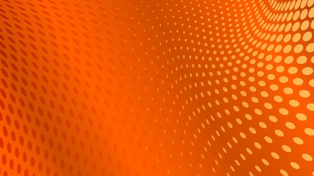 Vector abstract halftone dots background in orange colors