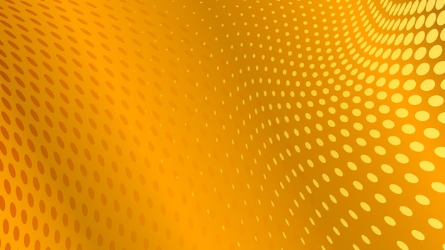 Vector abstract halftone dots background in yellow colors