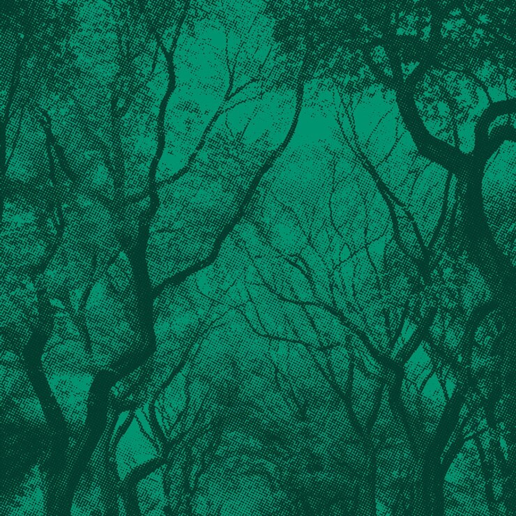 Vector abstract halftone forest vector background