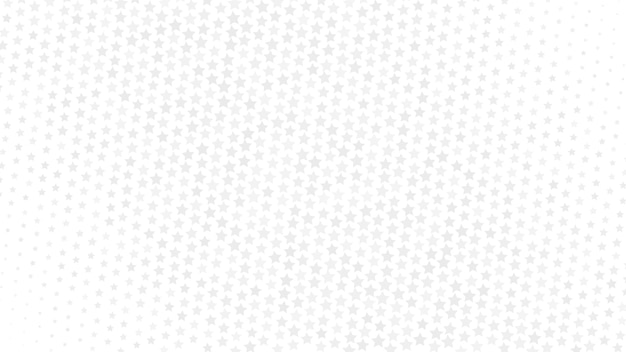 Abstract halftone gradient background of small stars, gray on white