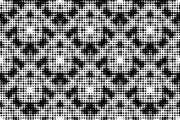 Abstract halftone ornamental geometric background. Pop art style card. Grunge texture.