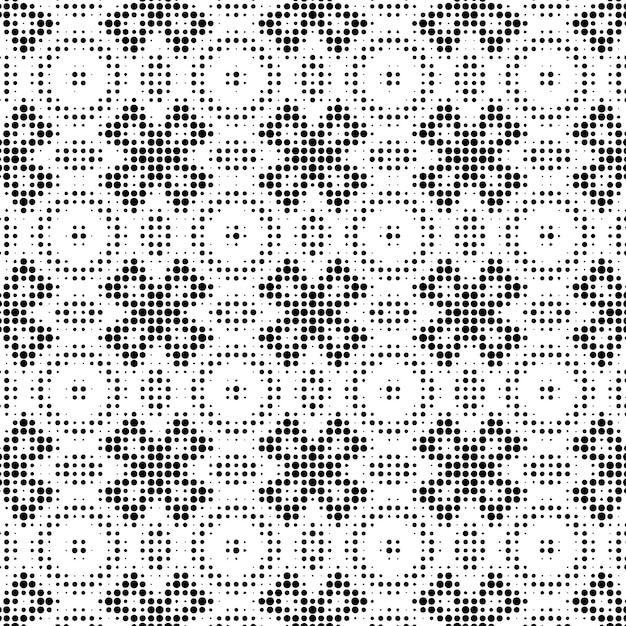 Abstract halftone ornamental geometric background. Pop art style card. Grunge texture.