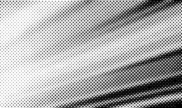 Abstract halftone vector background black and white dots shape banner