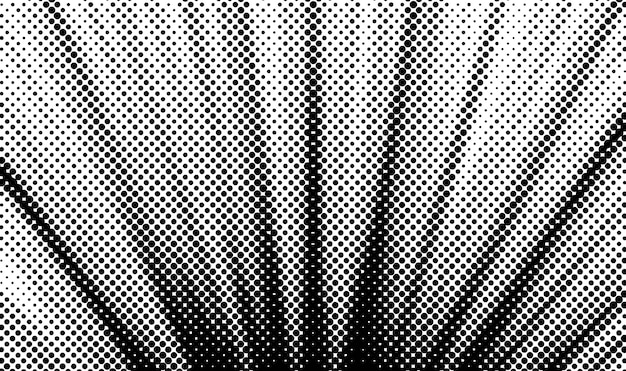 Abstract halftone vector background black and white dots shape banner