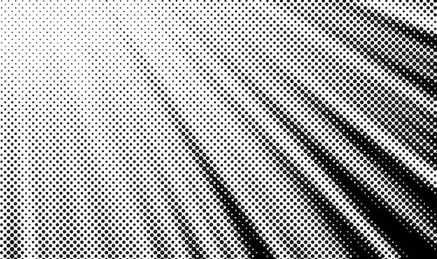 Abstract halftone vector background black and white dots shape banner